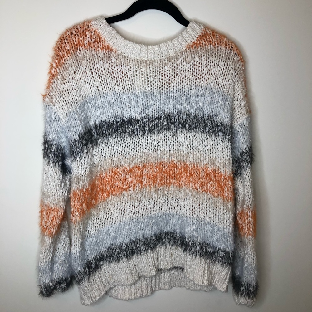 Striped Long Sleeve Knit Sweater